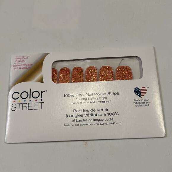 NWT Color Street "Seattle Royale" Gold Copper Glitter Nail Strips - Picture 2 of 4